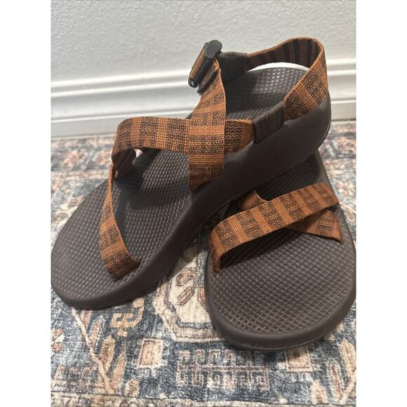 Chaco Size 10M Men’s Brown And Orange Braid Adjustable Comfort Sport Sandals - Picture 2 of 8